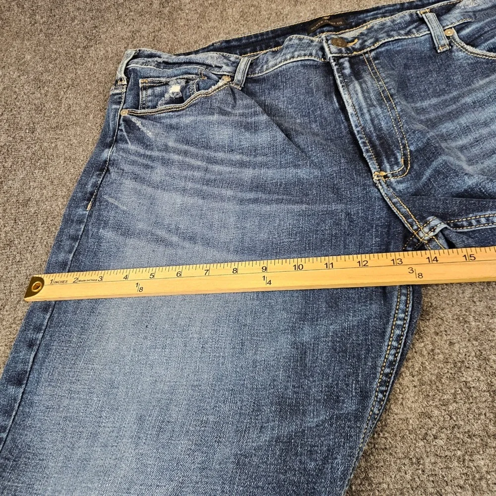 Silver Jeans Co Eddie Relaxed Fit Straight Leg Jeans Mens W42 L34 Blue Denim